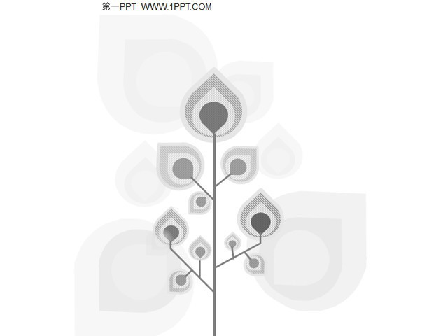 黑白PPT背景 黑白背景动态艺术树木生长PPT背景模板下载