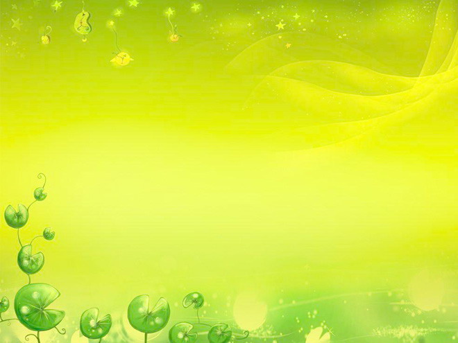 黄色、绿色PPT背景 绿色卡通藤蔓PPT背景图片