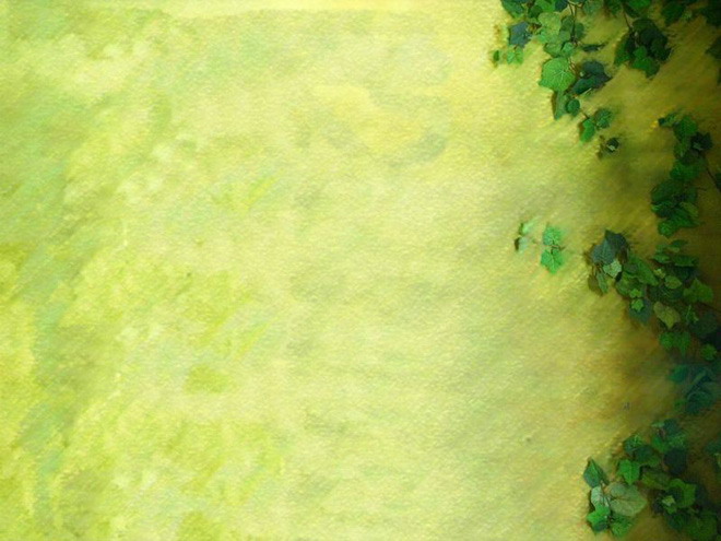 蓝色背景图片 绿色的爬山虎PPT背景图片