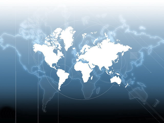 时间地图PPT背景图片 经典世界地图背景商务PPT模板