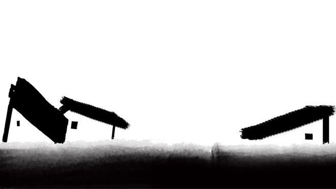 古典水墨幻灯片背景图片 6张古典水墨中国风PPT背景图片