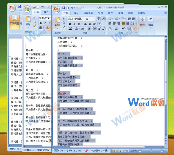 如何在word编辑状态下查看排版效果 在Word2007如何实现窗口的并排查看