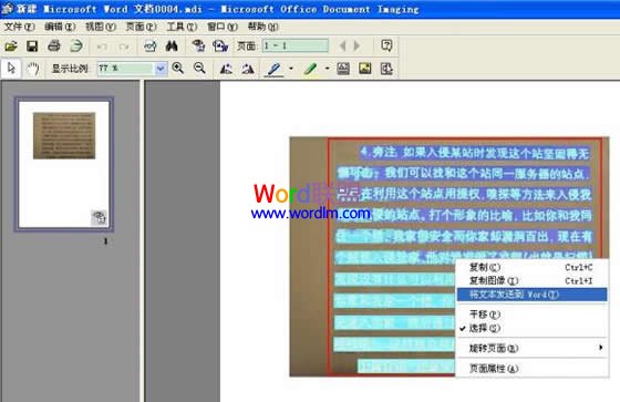 扫描文件变成Word文档 怎样将扫描文件和图片转到Word2003文档中
