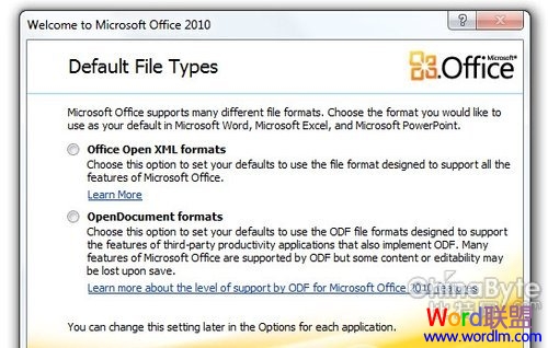 微软开发的游览器 微软公布浏览器和Word文件格式选择界面