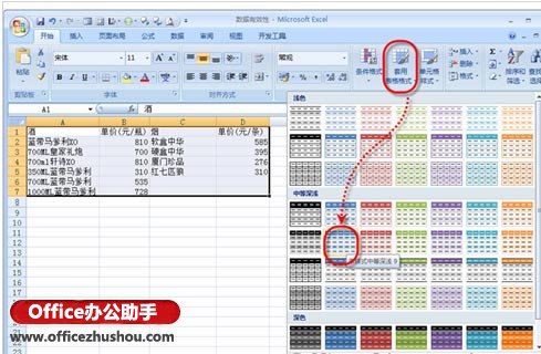 excel继承表样式 Excel中让新插入的列自动继承表样式的方法