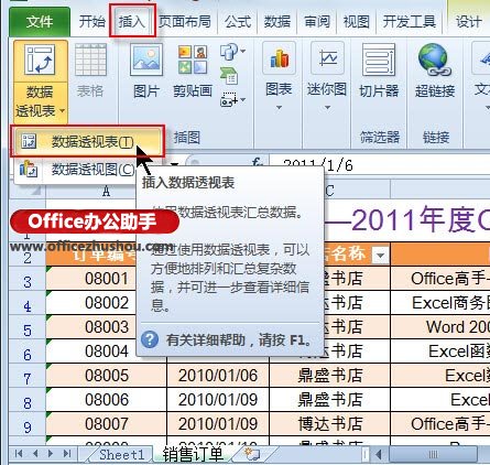 excel数据透视表报表筛选 巧用Excel 2010数据透视表制作销售报表