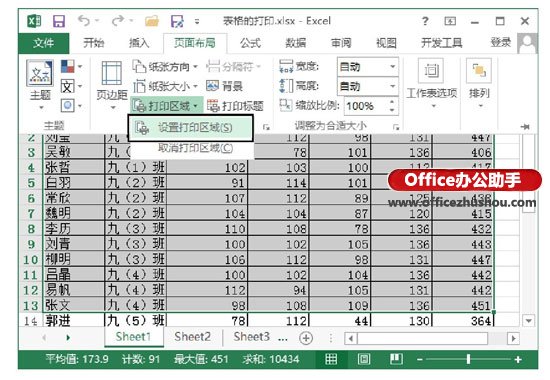 excel工作表打印区域 设置Excel工作表打印区域的方法