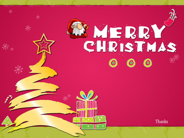 粉色背景动态 动态卡通背景圣诞节PPT模板